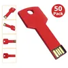 الجملة 50pcs 4 جيجا بايت USB 2.0 فلاش محركات المعادن مفتاح الفلاش عصا لوكيل الكمبيوتر المحمول macbook الإبهام القلم DRIVE