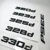 Noir 316d 320d 325d 328d 330d 335d Emblème Arrière Numéro Lettres Badges pour BMW Série 3 E90 E46 E91 E92 E93 F30 Accessoires De Voiture2669