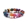 Bijoux faits à la main bracelets porte-bonheur colorés pierre naturelle énergie volcanique Yoga bracelet pour femmes hommes fête Club décor