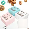50 sztuk / partia Splendid Gold Tamping Portable Decorating Cake Box 6 cali 8 cal Różowy / Fioletowy / Biały / Niebieski Darmowa Wysyłka