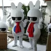 2018 Vendita di fabbrica di sconto White Rabbit Mascot Costume Halloween Party Dress