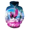 LIESA Wolf 3D Hoodies Männer Frauen Pullover mit Kapuze Sweatshirt 3D Hoodie Anime Galaxy Löwe Space Tiger Animal Print Streetwear Hoody