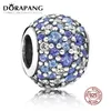 Dorapang 100% 925 STERLING SILE NEW CLASICA Circular Logotipo de 14k Gold Shine Moments Smooth Slish Snake Bracelet