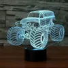 몬스터 트럭 3D Tischleuchte 7 Farben Nachtlicht Tischlampe Xmas Gift #R54