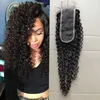 Malaysian Human Hair kinky Curly 2X6 Lace Closure Middle Part 2*6 Natural Color Virgin Hairs Top Cosures 10-24inch