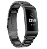 Correa de reloj de acero inoxidable para Fitbit Charge 3, repuesto de pulsera de acero inoxidable, correa inteligente para Fitbit Charge 3, correas de reloj