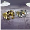 US 8 do 15 Rozmiar New Arrival Titanium Steel Plated Horse Head Ring Z A +++ Cyrkon Hip Hop Jockey Men's Pierścień