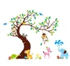 Наклейка на стену «Дерево и обезьяна» для детской комнаты, фоновая наклейка на стену, ZYPA1214, украшение «сделай сам», детская комната, детский сад, Roo6580934