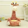 Dorimytrader Big Soft Giraffe Divano per bambini Cartoon Animals Cat Toy Baby Chair Kindergarten Seat 31inch 80cm DY60354