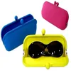 2018 nouvelles couleurs de bonbons sac de lunettes de silicone imperméable à l'eau douce lunettes pochette lunettes de soleil sac multi-usages en silicone portefeuille en caoutchouc porte-monnaie