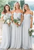 KENNEDY CHIFFON CONVERTIBLE DRESS Cheap Grey Bridesmaid Dresses for Wedding Long Chiffon A-Line Backless Formal Dresses Party Lace Modest