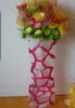 400pcs 12 * 27cm Creative Clear Eco-Friendly Foldbar Folding Flower Pvc Vase Unbreadable Reusable Home Wedding Party Decoration