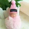 Sleeping Baby Doll Keychain Pom-pom Rabbit Fur Ball Keyring Women Key Holder Bag hangs Fashion jewelry