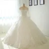 Vintage Wedding Dresses With Long Sleeves Lace Applique Sequins Illusion Ball Gown Court Train Wedding Bridal Gowns Cheap
