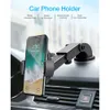 360 Rotation Lås automatiskt låsning av vindrutan Mount Car Phone Holder i bilstativ Support för Samsung iPhone 3 Styles 3 färger NEW9099269