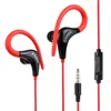 3,5 milímetros Esporte Headphones In Noise Ear cancelamento executando Fones de ouvido com microfone gancho auriculares estéreo com fio para o iPhone Samsung Smartphones