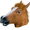 2018 Horse Head Halloween Mask Party Fostume essencial teatro de teatro Novidades Latex Horse Máscara Animal Cosplay Costume Máscaras de festa Ano De3773028