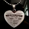 10 pièces à ma petite amie charme beau collier pendentif en forme de coeur en acier inoxydable étiquette de chien amoureux cadeau petite amie cadeau d'anniversaire romantique