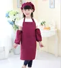 Christmas Gifts 3pcsset Children Kitchen Waists 12 Colors Kids Aprons with SleeveChef Hats for Painting Cooking Baking8458411