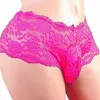 Noir hommes Sexy Sissy poche culotte Lingerie dentelle florale Bikini slips Gay Girly sous-vêtements 1225l