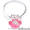 Luckyshine Fashion Beliebte Schmuck für Frauen 925 Stempel Ring Runde Rosa Turmalin Edelstein 925 Sterling Silber Überzogene Trauringe