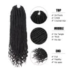 Curl Nu Locs Hair Extension 18 inch Haakvlechten Synthetische Haar Extensions Mode Krullend Nu Locs Synthetisch Vlechten Haar