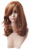 100 Real Hair Fashion Elegant Mahogany Medium Curly Women039s Wig New Wig Hair4059119