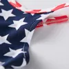Meninas do bebê vestido de bandeira Americana 2018 verão 04 de julho Crianças suspensor Star stripes print princess dress Crianças Roupas frete grátis C4246