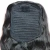 molham mulheres onduladas ponnytail cor natural extensões virgem humana cabelo rabo de cavalo cordão rabos de cavalo para as mulheres negras 160g