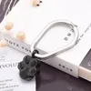 Bijoux de crémation de polissage brillant avec empreintes de pattes d'animaux charme souvenir urne commémorative porte-clés pour cendres porte-clés accessoires bijoux de mode