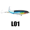 Nowy Whopper Plopper 1PC Łowicie 13G 90 mm woda górna obrotowy ogon VMC Haczyki Bass Bass Bait 8413970