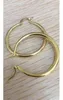 Gioielli di moda 50mm Nuovi orecchini in oro argento sterling 925
