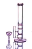 Bong Girly Honeycomb Hookahs Tubos de Água de Vidro 3 Camadas Bonito Dab Bong 11 Polegadas e 14mm Articulação