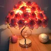 Wedding romantic bedroom rose table lamp bedroom bedside lamp gifts fashion personality European crystal lamp