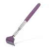 BS002 Roestvrij staal Back Scratcher Telescopische Draagbare Verstelbare Grootte Extend Itch Aid Scratch Tool met zachte grip