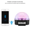 9 Cor Bola de Discoteca Luz Do Partido LEVOU Luz DJ Speaker Bluetooth Strobe Girando projetor Som Ativado com Controle Remoto e Udisk