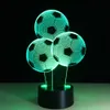 Football Night Lights 3D Novelty Light 7 Colors Changing World Cup Vision Stereo Illusion LED colorful atmosphere lamp