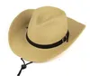 MEN039S Western Cowboy Hat Women039s Tidal Beach Hut Sonnenblöcke Großer Krempe Hut kleiner Sommersonnenschild Straw9518185