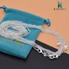 KASANIER 10pcs Hot sale silver chain necklace with16-24 inch silver necklace + 925 lobster clasps tag for Woman fashion jewelry