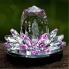 Crystal Lotus Flower Figurines Perfume Bottle Feng shui Car Decorative Glass Craft Scent Machine Flavoring in the car