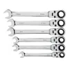 14-19mm Działania Ratchet Gears Klucz Klucz Set Elastyczny Open End Bike Spanner Naprawa samochodów Narzędzia ręczne (1 pc 6 sztuk)