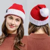 Mutlu Noel Partisi Yetişkin Kadınlar Noel Baba Yumuşak Örme Yün Şapka Noel kapaklar Beanie Şapka Noel Süslemeleri hediyeler