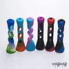 Silicone smoking hand pipe for herb/ tabacco with glass tube inside Food Grade smoke accessories bong