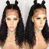 360 Lace Frontal Wig Water Wave 180% Densitet Före Plocked Hairline Glueless Virgin Brasilianska Human Hause Lace Paryk för svarta kvinnor