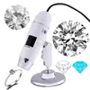 800 / 1000x 8 LED USB 2.0 Microscopio digitale Endoscopio Digital Strumenti per l'endoscopio 2MP Microscopio elettrico Magnifier Zoom Telecamera + supporto Staffa