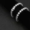 8 MM Hip Hop Glacé Or Argent Couleur Micro Pave Rond Cubique Zircone Cristal Tennis Bracelets Bracelets Pour La Fête De Mariage Bijoux Gif