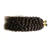 Real Remy I Tip Extensions de cheveux humains 100g Kinky Curly On the Keratin Capsule Fusion Hair