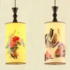 Chinese Painting Restaurant Pendant Lamp Traditional Dining Room Kitchen Pendant Light Balcony Corridor Hallway Hanging Lights