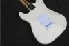 Custom Shop 70's Jimi Hendrix Olympic White St Electric Guitar Maple Cuello Diapongo Dot Inlay, Placa de cuello grabado especial