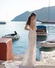 Lian Rokman 2018 Mermaid Wedding Dresses Side Split Lace Applique One Shoulder Long Sleeve Bridal Gowns Sweep Train Backless Wedding Dress